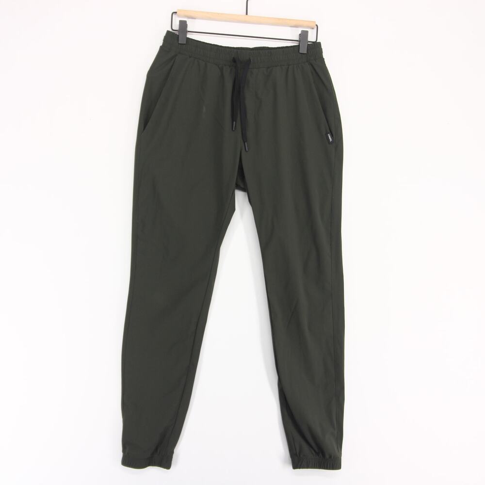 UNRL Joggers Mens S Green Athletic Training Drawstring Elastic Waist Tapered